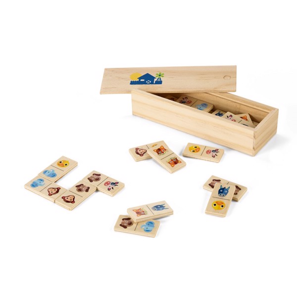 DOMIN. Jeu de dominos en bois