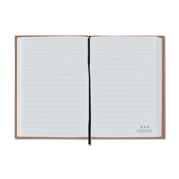 A5 recycled paper hard cover notebook with your design printed sheets - Black 6 C / Black 6 C