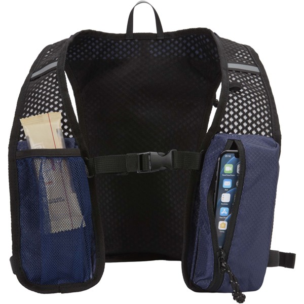 Gilet de course Varyon de 5 L en matériaux recyclés certifiés GRS avec système d’hydratation - Marine