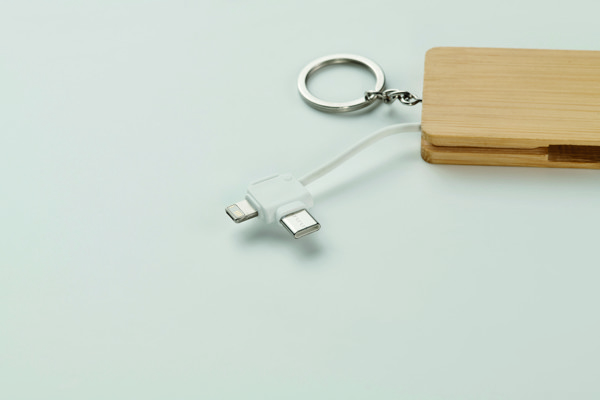 Bupow key ring cable, 2in1 USB-C, micro-B