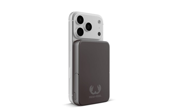 Fresh 'n Rebel Batterie externe sans fil 10000 mAh compatible MagSafe - Gris foncé