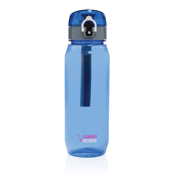 Bouteille d'eau étanche 800ml en PET recyclé RCS Yide - Bleu