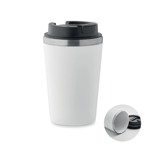 Ceramic lining tumbler 350 ml Blerm - White