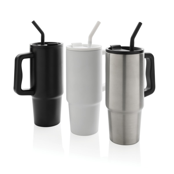 Mug 900ml en acier inoxydable recyclé Embrace RCS - Argent