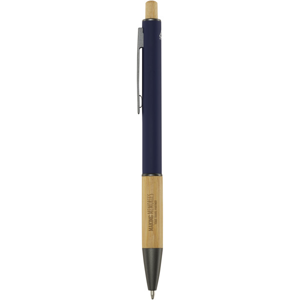 Penna a sfera in alluminio riciclato Darius (inchiostro nero) - Navy