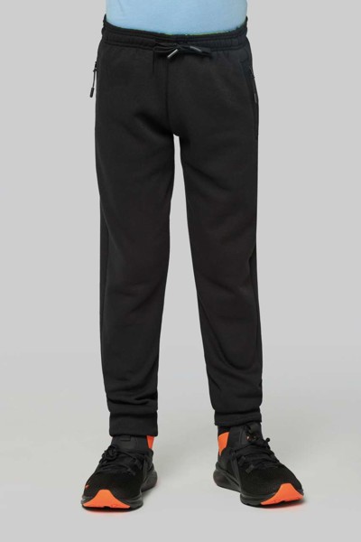 Dječje multisport hlače za trčanje s džepovima - Black / 6-8 years