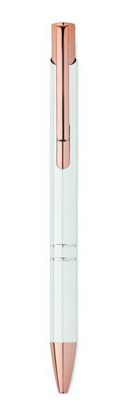 Bern Rose pen recycled aluminium, blue ink - White