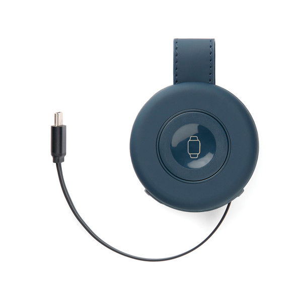 VINGA Baltimore RCS Chargeur de voyage sans fil 2-en-1 15W - Bleu Marine