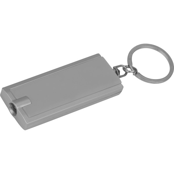 AGUSTIN Kľúčenka s bielym LED svetlom - Silvergrey