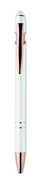 Recycled aluminium pen Scribble - White