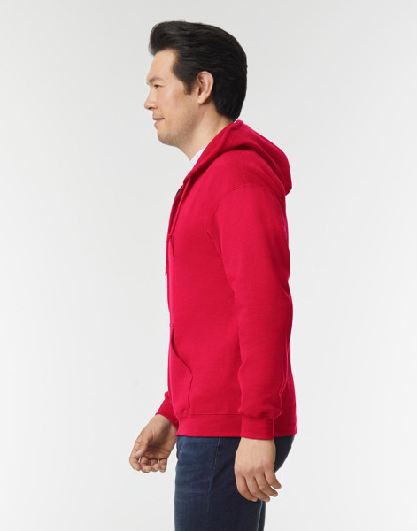 Heavy Blend Adult Full Zip Hooded Sweat - Red / S
