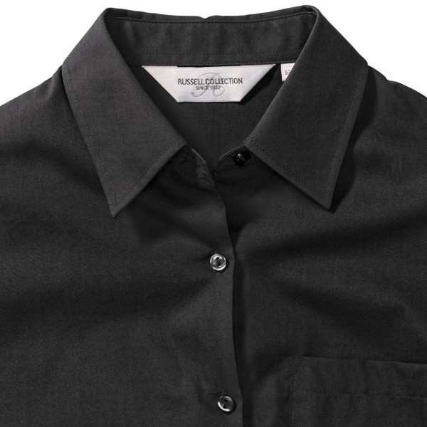 Ladies' Cotton Poplin ShirtLS - White / 4XL (48)