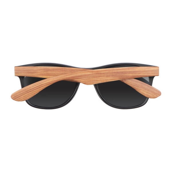 Sunglasses with wooden-look temples
