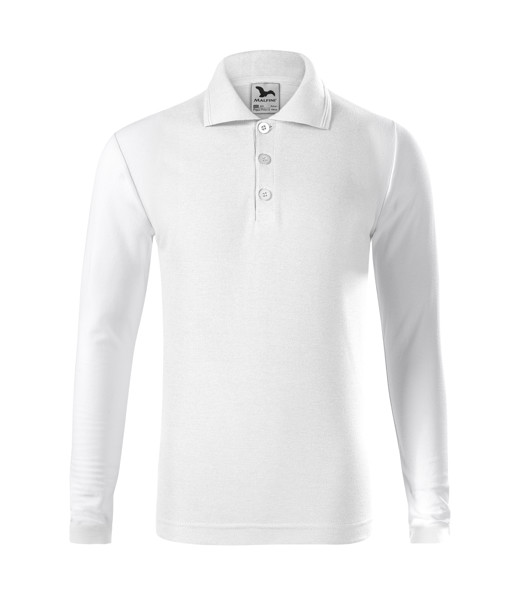 Polokošile Dětská Malfini® Pique Polo Ls - Bílá / 122 cm/6 let