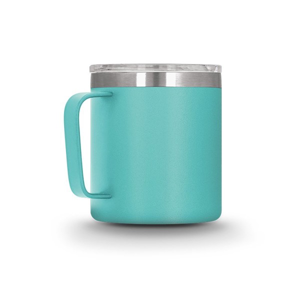 MUG ISOTHERME DOUBLE PAROI INOX AVEC COUVERCLE - Blanc