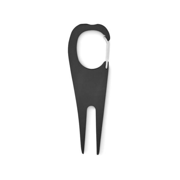 Aluminium golf divot tool Mulligan - Black