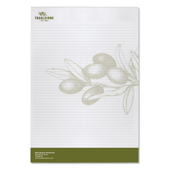 A4 size writing pad (EU made) - Full colour