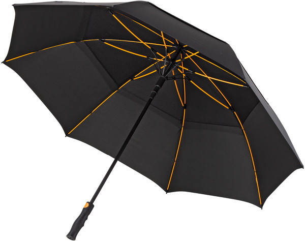 FALCONE - Parapluie tempte - Automatique - Impermable au vent -  130 cm - Noir