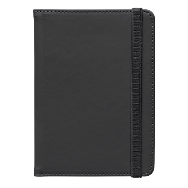 Malmö Recycled Passport Travel Wallet - 11 x 15  cm - Black / 4 Colour inkjet