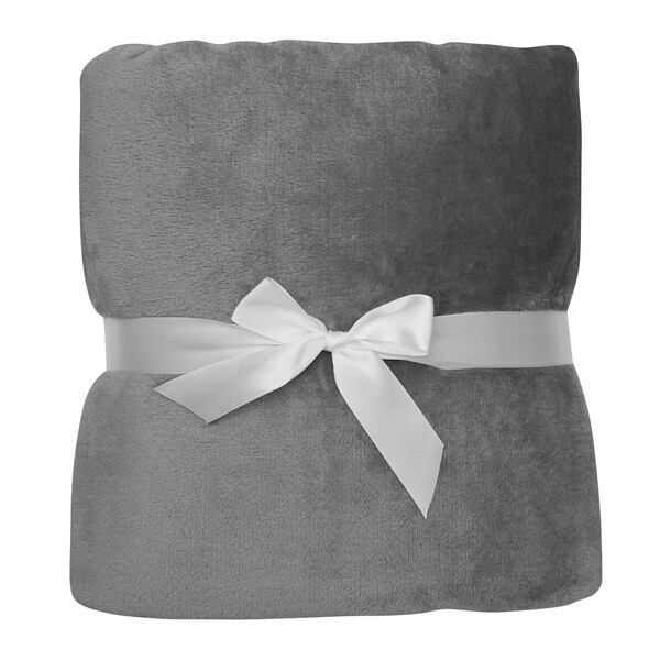 Fleece Throw Blanket Snuggle Dream - Grey