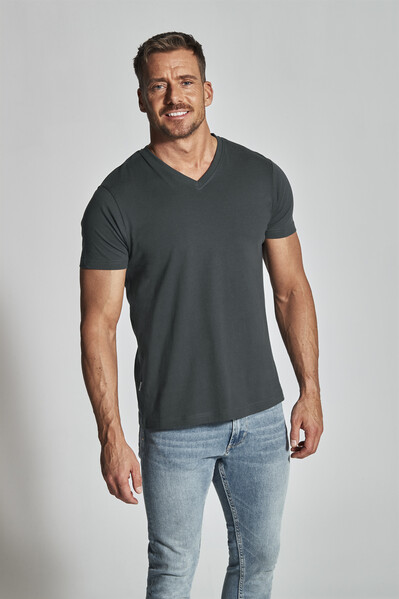 Cottover Gots T-shirt V-neck Man white L
