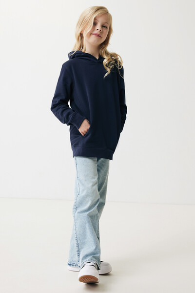 Sweat à capuche avec poches latérales Iqoniq Yengo Kids - Bleu Marine / 56