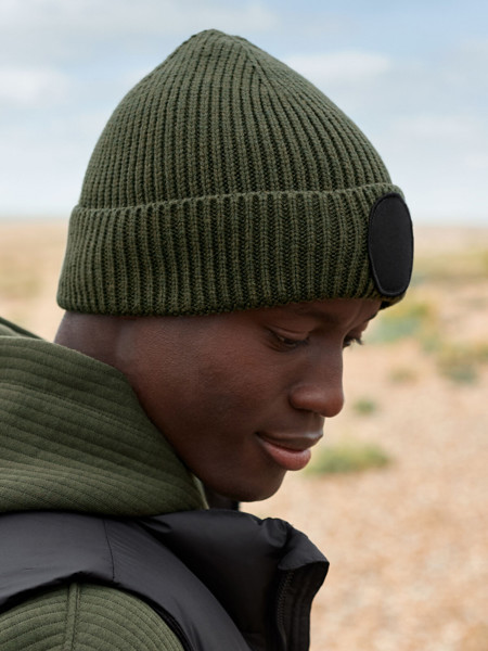 Circular Fashion Patch Beanie - Graphite Grey / Black