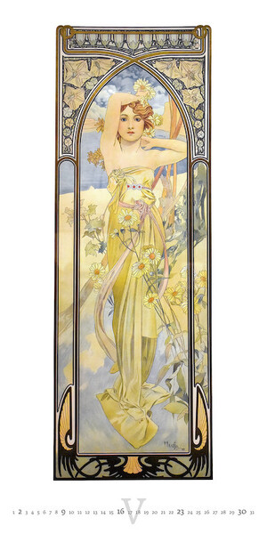 Nástěnný kalendář Alfons Mucha 2027