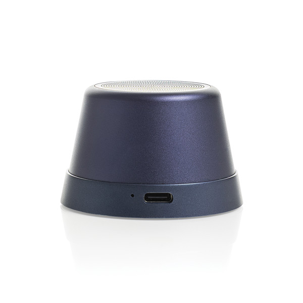 Enceinte magnétique 5W en aluminium recyclé RCS Nivio - Bleu