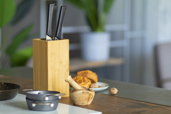 Bloc de couteaux en bambou Santoku