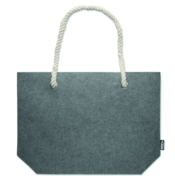 Feltsea RPET torba za plažo, 2 mm filc, 46x32x13 cm - Siva