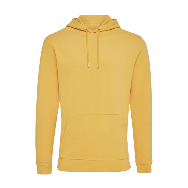 Sweat à capuche en coton recyclé Iqoniq Jasper - Ochre Yellow / M