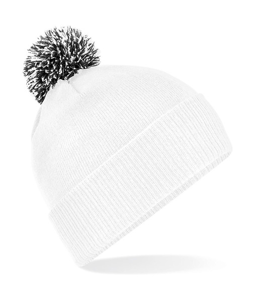 Snowstar Beanie - White / Black / ONE SIZE