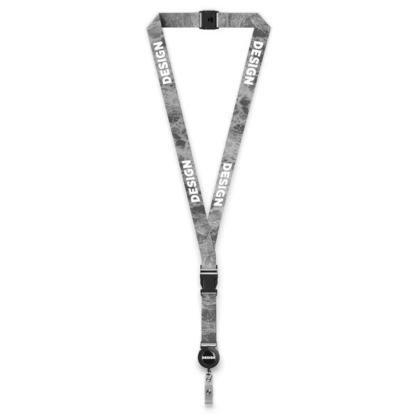 Detachable polyester sublimation badge reel lanyard - 20mm width / Safety breakaway
