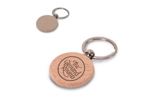 Key ring wood round Ø40mm