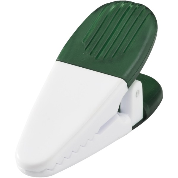 Holdz magnetic memo holder clip - Transparent Green / White