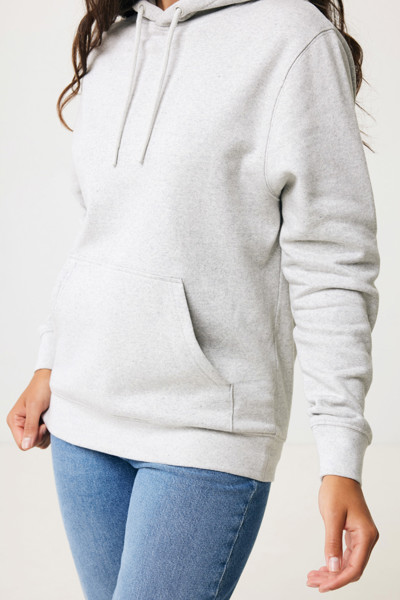 Lehká mikina s kapucí Iqoniq Rila z recykl. bavlny - Light Heather Grey / XXL