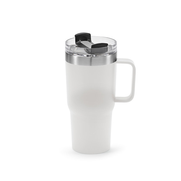 Neman mug, recycled stainless steel, 580 ml - White