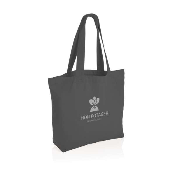 Impact Aware™ 240 gsm rcanvas shopper w/pocket undyed - Anthracite