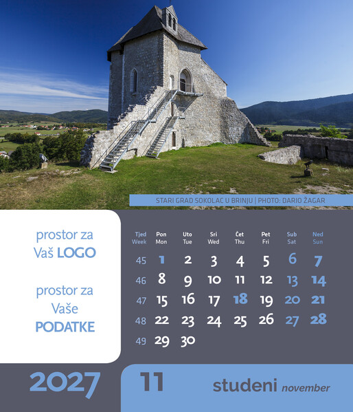 Stolni CD kalendar – Dvorci i utvrde