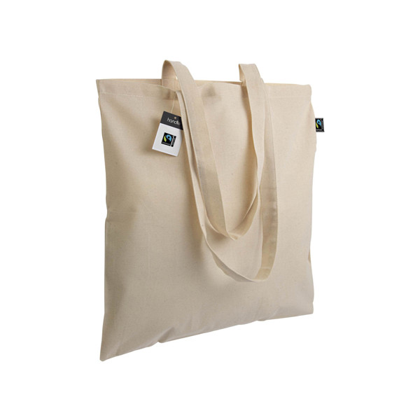 Fairtrade®-Zertifizierter Shopper Aus Baumwolle 140G/M2, Lange Griffe