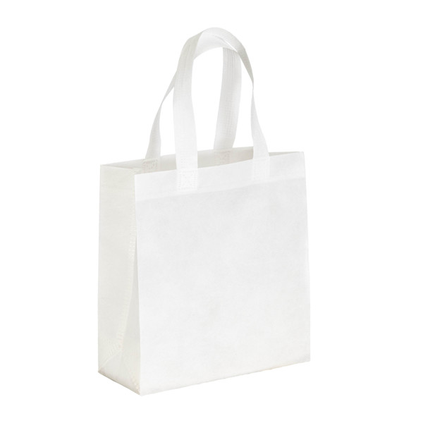 80 G/M2 Shopper-Tasche Aus Recyceltem Pet (Tnt R-Pet), Verschweißt - Weiß