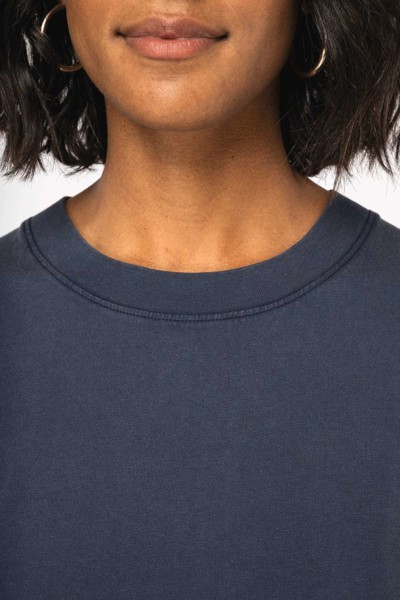 Ladies’ Washed Effect Oversized T-Shirt - Washed Black / L/XL