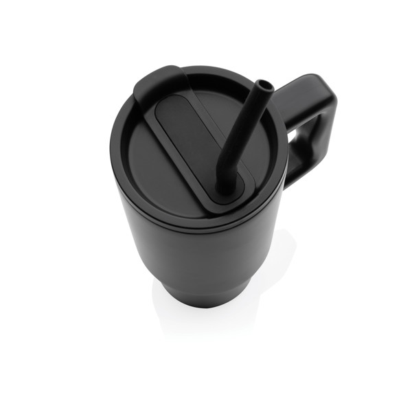 Mug 900ml en acier inoxydable recyclé Embrace RCS - Noir