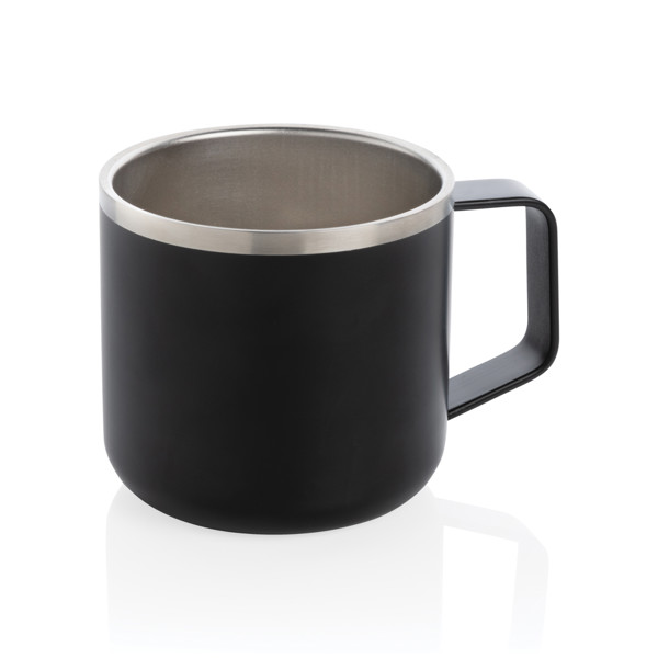 Xd Collection camp mug, 350ml, stainless steel - Black