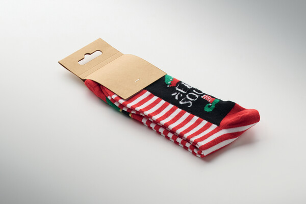 Weihnachtssocken M Soc Medium - Weiß / Rot