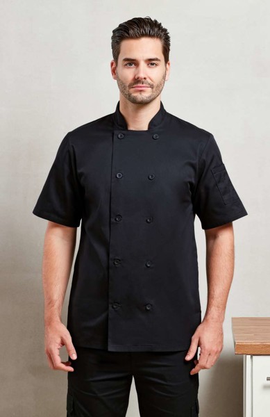Short Sleeve Chef's Jacket - White / 4XL