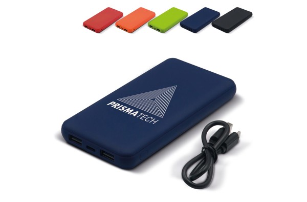 Elite Rubberized Powerbank 8000mAh - Black