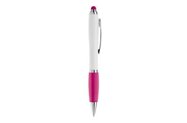 Ball pen Hawaï stylus hardcolour - White / Pink