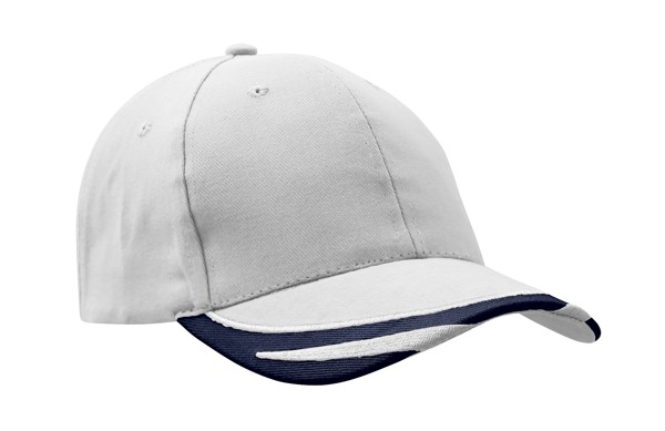 4072 - baseball cap - white/navy